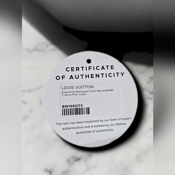 LV Empreinte Monogram Neverfull MM Trianon Pink Cream - Picture 12 of 13